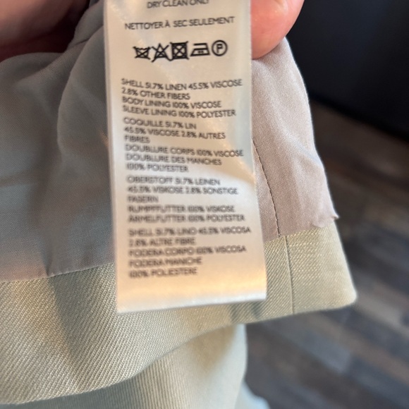 NWT The Tessie Blazer by Maeve: Linen Edition Powdered Sage - Picture 7 of 10